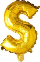 ballon - 100 cm - goud - letter - S