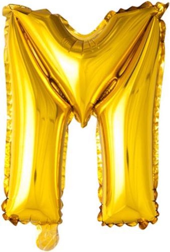 ballon - 100 cm - goud - letter - M