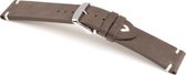 Horlogeband V band Donkerbruin - Leer - 18mm