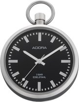 Mooi zakhorloge zilverkleurig/zwart van het merk Adora -114113 TU9043