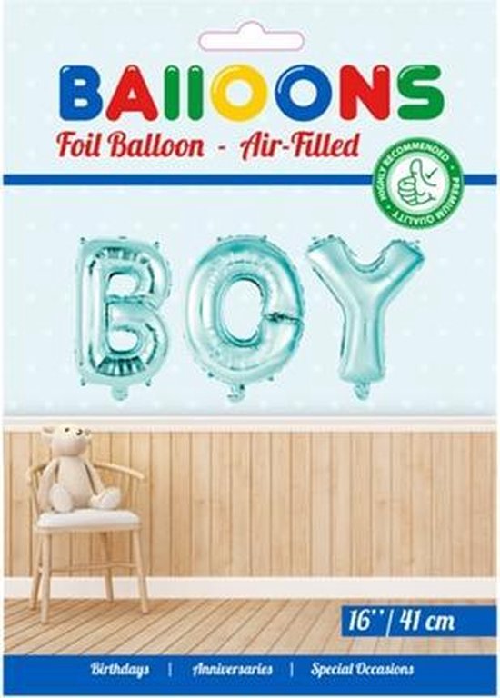 Folie ballon baby boy in letters