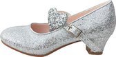 Spaanse schoenen hartje zilver Prinsessen schoenen - maat 27 (binnenmaat 17,5 cm) verkleedkleding - Fiesta - verkleedschoenen meisje -