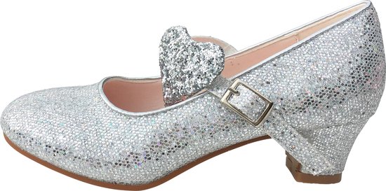 Elsa en Anna schoenen hartje zilver Prinsessen schoenen - maat 27  (binnenmaat 17,5 cm)... | bol.com