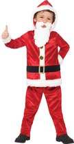 Kerstman kostuum met grote buik en geluid voor kinderen - Verkleedkleding - Maat 158/170