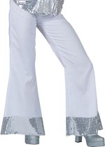 ESPA - Witte disco broek met lovertjes voor vrouwen - Small - Volwassenen kostuums