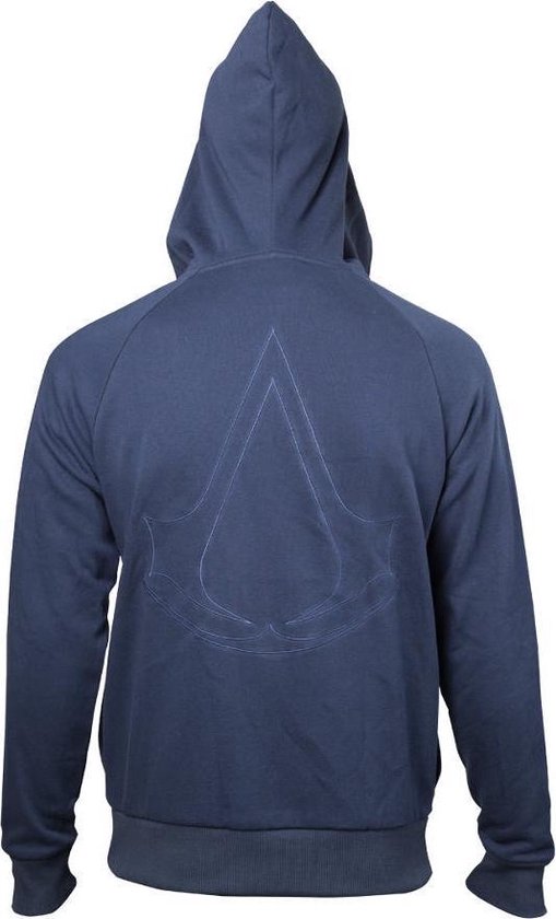 Assassin's Creed - Raglan hoody vest met capuchon en logo marine blauw - Games merchandise