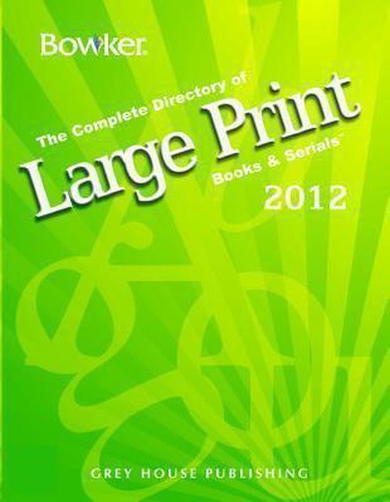 Large Print Books & Serials 2012 9781592379309 Boeken