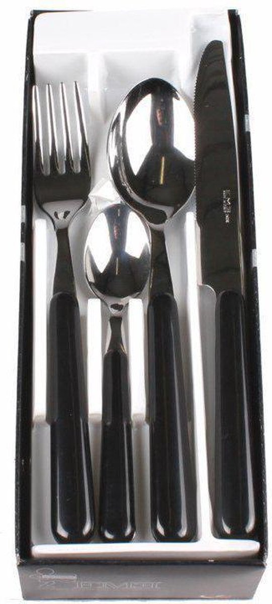 Kitchen Trend Brio Bestekset - 24-delig - Zwart