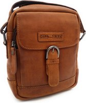 Hill Burry - VB10011 - HT-06 - echt leren - schoudertas – crossbodytas- stevig - vintage leder- bruin /cognac