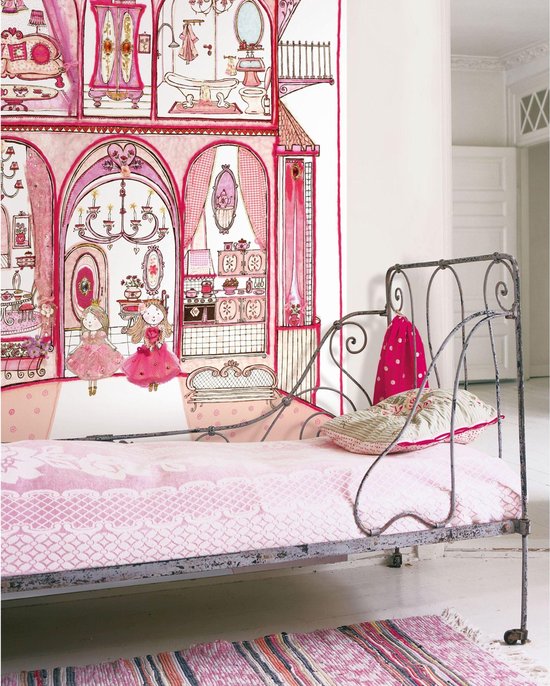 Fotobehang - Paleis Prinses - Hanneke de Jager - Roze - 150x280 cm