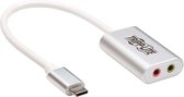 Tripp-Lite U437-002 USB-C to 3.5 mm Stereo Audio Adapter - USB 2.0, Silver TrippLite