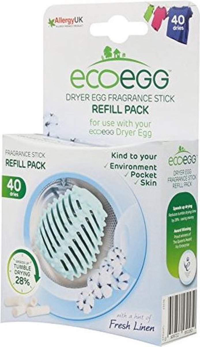 Ecoegg Refill Dryer Egg Linnen geur 40 Droogbeurten