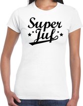 Super juf cadeau t-shirt wit voor dames XS