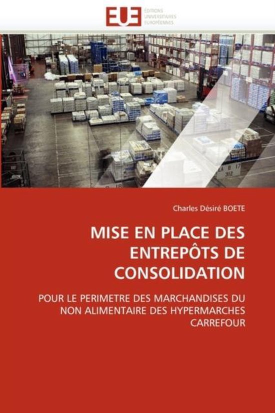 MISE EN PLACE DES ENTREPÔTS DE CONSOLIDATION - cover