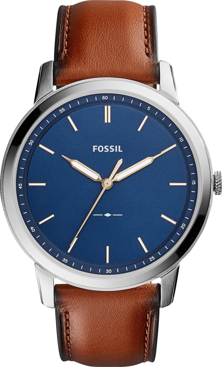 Fossil The Minimalist FS5304 Herenhorloge 44 mm - Zilverkleurig