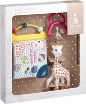 Sophie de giraf Cadeauset - Geboorte geschenkset - Kraamcadeau - Babyshower cadeau - Sophie de giraf poppetje, Rammelaar & Ontdekboekje - Vanaf 0 maanden - In wit geschenkdoosje - 3-Delig