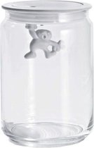 Alessi Gianni - Pot en verre avec couvercle 15 cm - Blanc