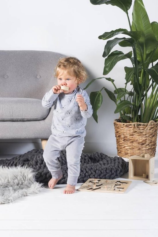 Jollein romper lange mouw Little lion grey 74/80 — afbeelding 4