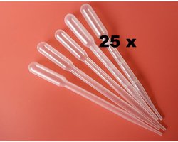 25 x Pipet voor vloeistoffen, 3 ml