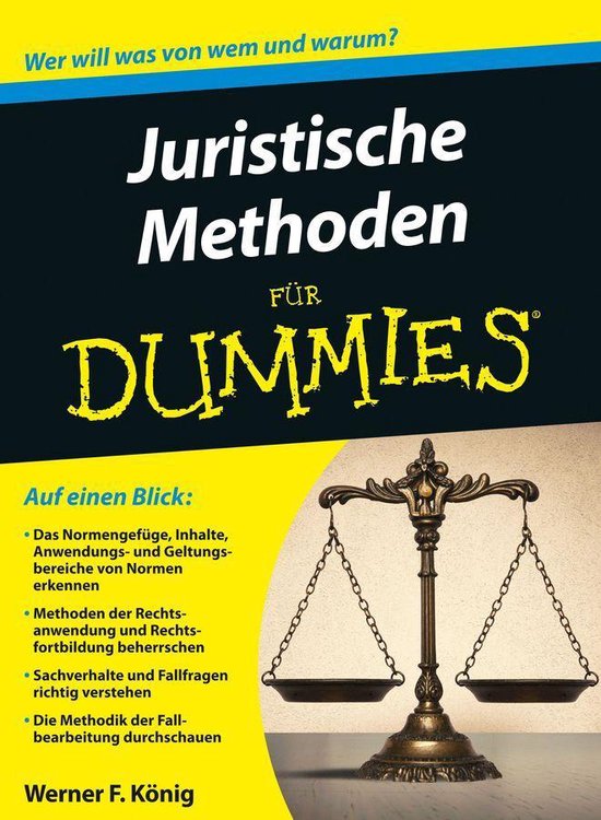 Für Dummies - Juristische Methoden für Dummies - cover