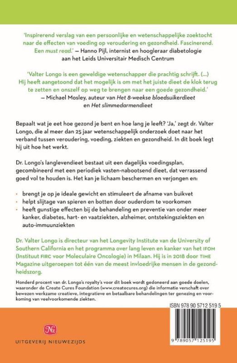 Het langlevendieet - back cover