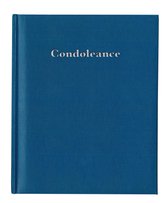 Condoleance boek donker blauw met vakverdeling
