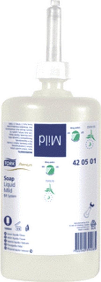 Goedkoopste Tork S1 Premium milde vloeibare zeep Mevon 55 - Voor S1/S11 zeepdispensers - frisse geur (420501