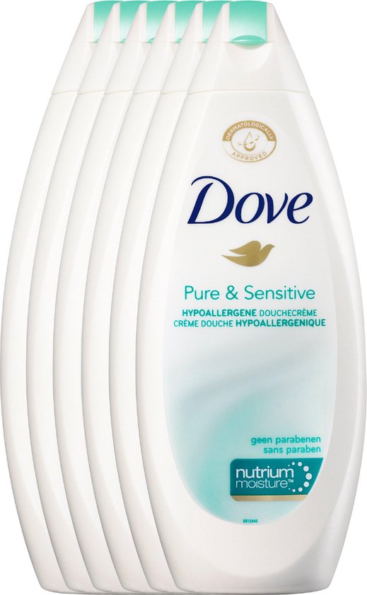 Dove pure & sensitive - 250 - shower gel - 6 st - voordeelverpakking | bol.com