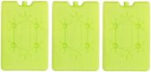 3x Koelelementen fel groen 16 cm - Koelblokken/koelelementen voor koeltas/koelbox