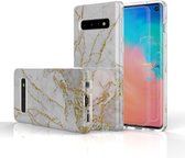 Marmerenprint Backcover Samsung Galaxy S10 Plus - Wit