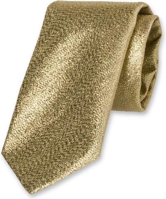 E.L. Cravatte Stropdas - Goud glitter - 100% Polyester