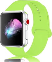 Eyzo Siliconen bandje - bandje geschikt voor Apple Watch Series 1, 2, 3, 4, 5 en 6 & SE - 38 en 40 mm - Groen - Small