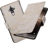 BestCases.nl Huawei Mate 9 Lace booktype hoesje Wit