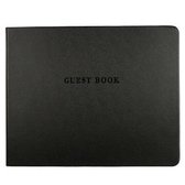 Gastenboek zwart kunstleer