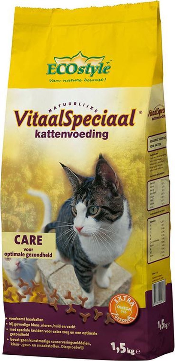 Ecostyle Vitaalspeciaal Care - Kattenvoer - 2 x 1.5 kg | bol.com