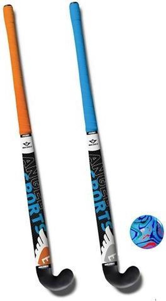 Angel Sports Hockeyset 3-delig Oranje/blauw 34 Inch