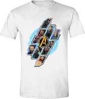 Avengers: Infinity War - Diagonal Characters Mannen T-Shirt - Wit - S