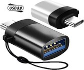 DrPhone - C3 USB type C naar USB 3.0 adapter – Aluminium OTG-adapter – Converter voor Windows / Mac OS Macbook pro Thunderbolt 3 - Zwart