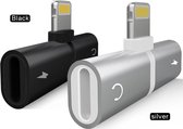 DrPhone 2 in 1 Lightning splitter- Audio & Opladen - Eclipse Black