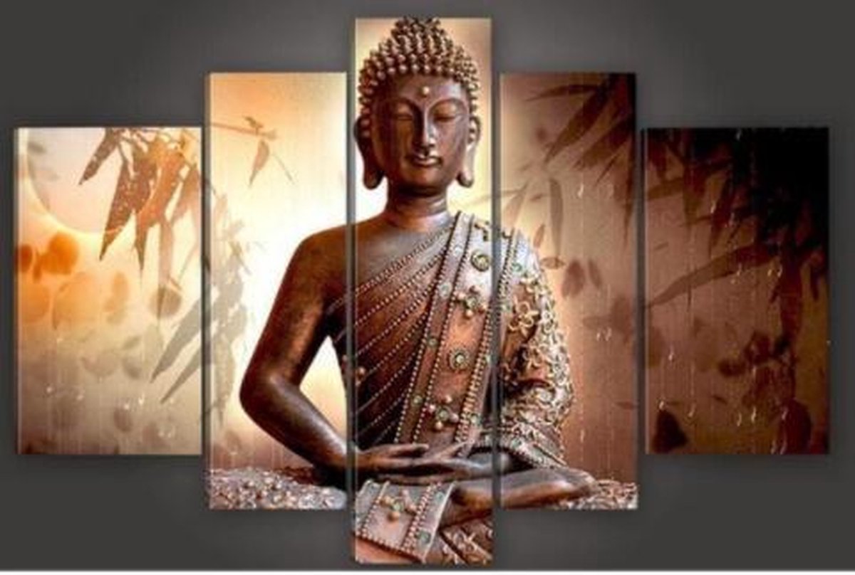 SEOS Shop ® Diamond Painting Volwassenen - Diamond Painting Kinderen - Diamond Painting Pakket Volledig - Buddha - 5 Luik — afbeelding 2