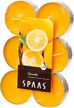 Spaas Citronella Waxlinelichtjes - Geel - 12 Stuks