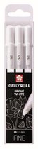 Sakura - Gelly Roll - gelpennen - fijn 0,3 mm - wit - per 3 verpakt