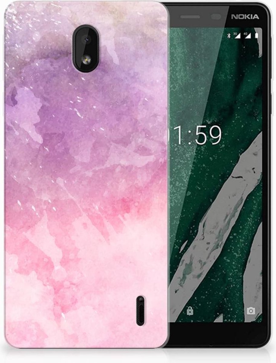 Hoesje maken Nokia 1 Plus Pink Purple Paint
