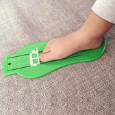 Voetmeter - Thuis snel voeten opmeten - Inclusief meettabel - Cadeau kind - Groen