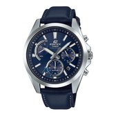 Casio Edifice EFS-S530L-2AVUEF Horloge - Leer - Blauw - Ø 42 mm