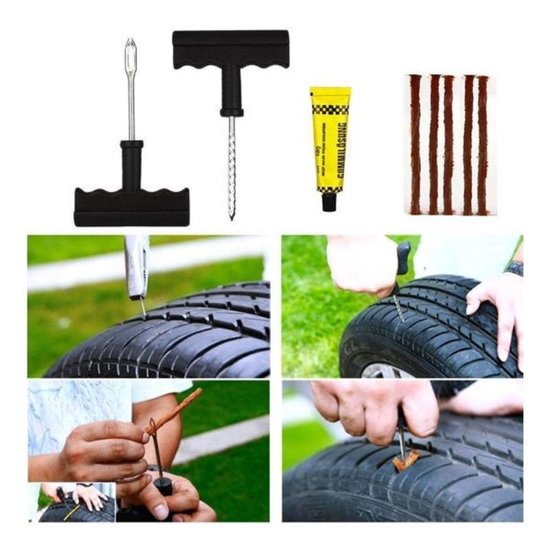 Kit de réparation de pneu - Pneu crevé - Réparation de pneu - Kit de  réparation de... | bol.com