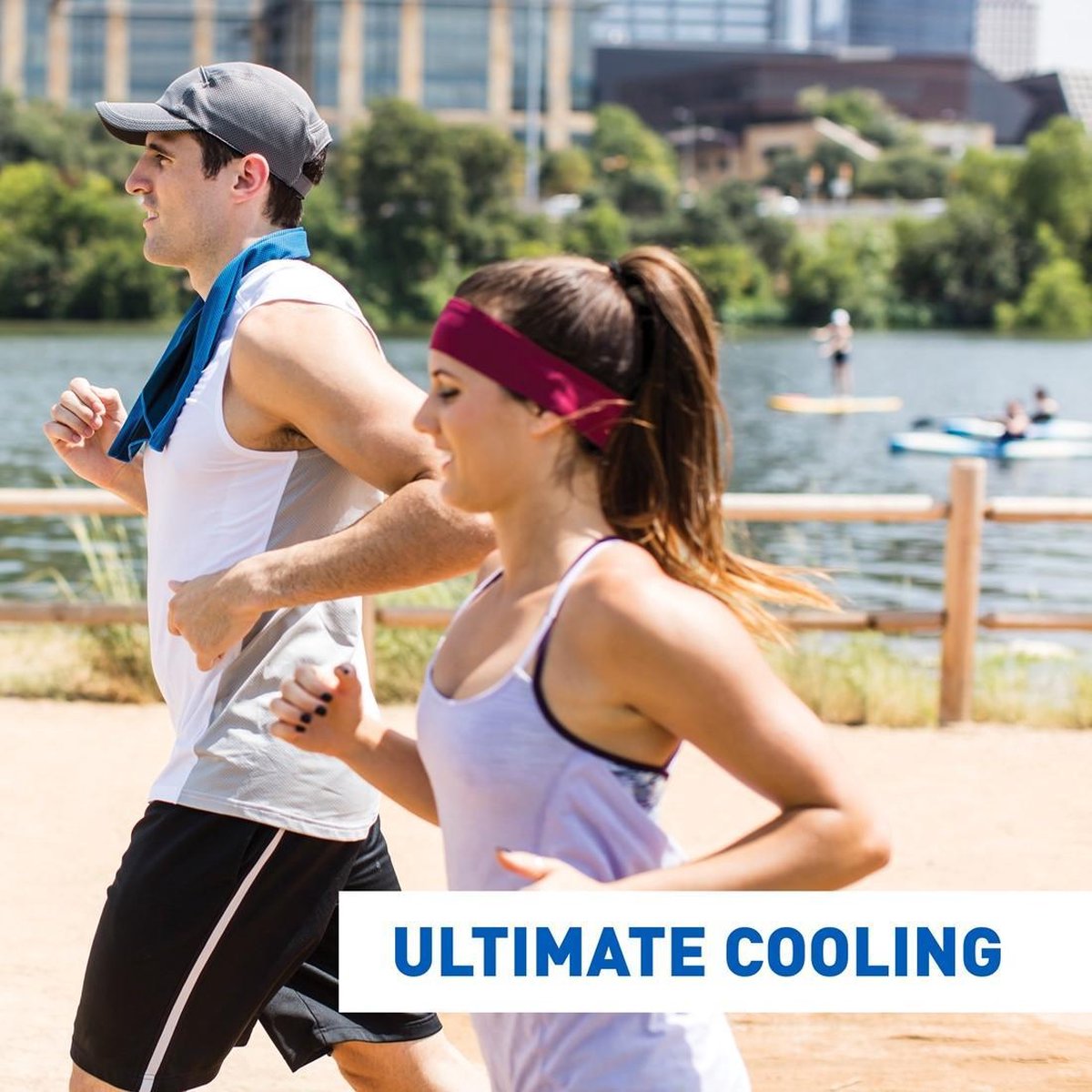 Perfect Fitness Cooling Sports Cap Verkoelende Pet Grijs bol