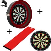 Dragon darts - Sorpresa PRO set - Rood-Rood - dartbord - dartmat - dartbord verlichting