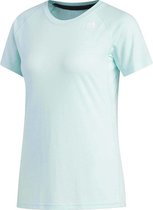 adidas W D2M 3S Tee Dames Sportshirt - Clear Mint - Maat L