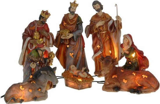 Kerstgroep met verlichting 20 cm | bol.com
